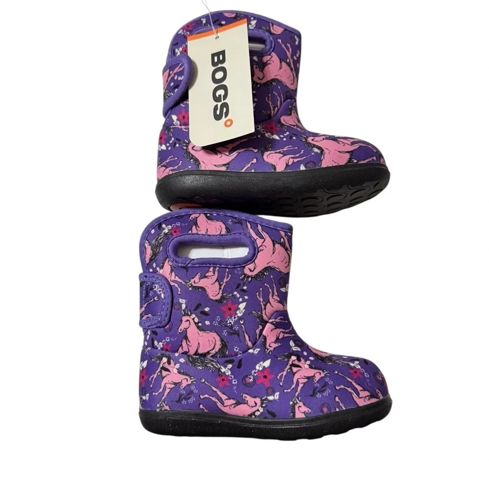 BOGS · Purple Unicorn Waterproof Boots · Kids Size 7